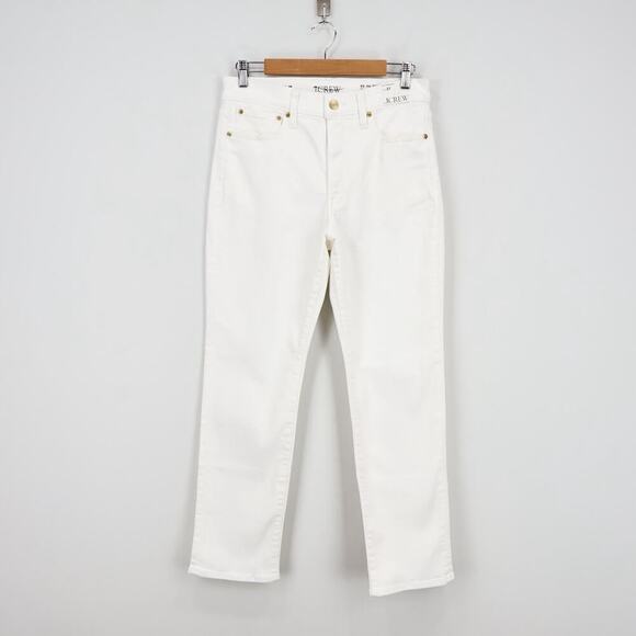 J.Crew 96' Slim Straight White Denim Jean Size 27 NWT - Picture 2 of 9